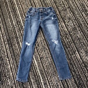 Imperial Star Blue Skinny Jeans Distressed